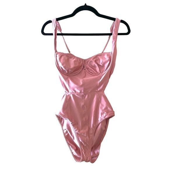 Tularosa Aura One Piece Swimsuit Dusk Rose pink Revolve Bathing Swimwear Sz L - Picture 11 of 13